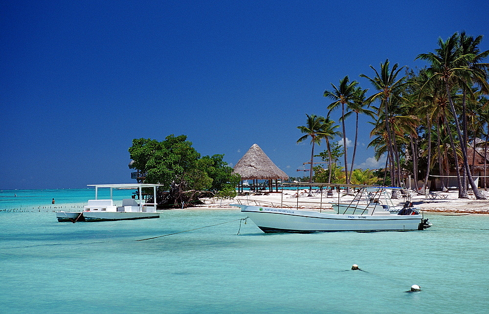 Turquoise blue bay, Punta Cana, Dominican Republic, West Indies, Caribbean, Central America