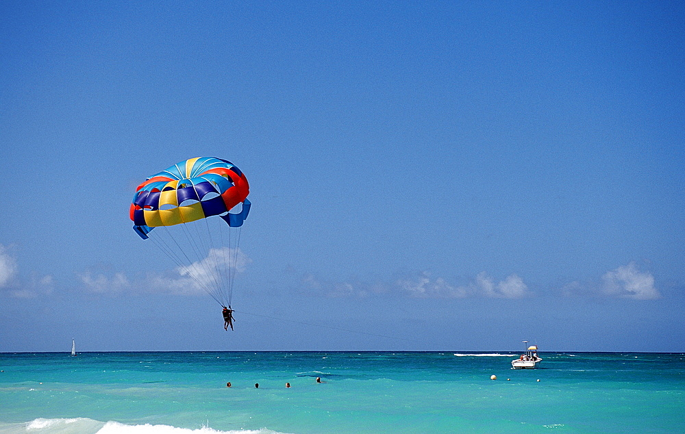 Parasailing, Punta Cana, Dominican Republic, West Indies, Caribbean, Central America