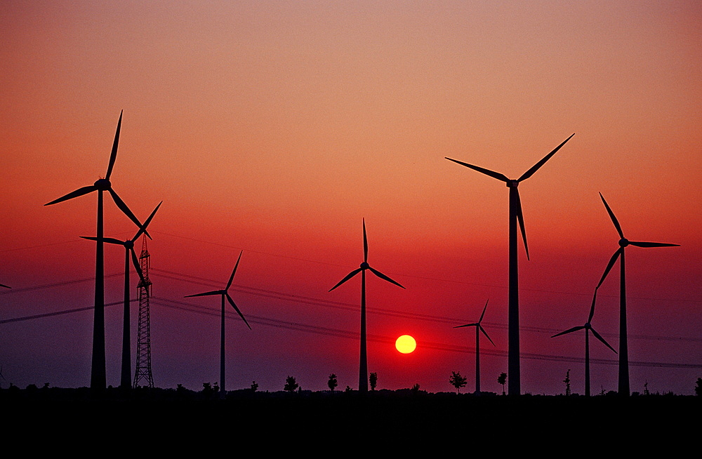 Wind farm, Germany, Leipzig