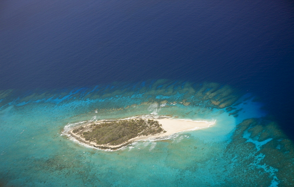 Aerial View of Marshal Islands, Marshall Islands, Rongelap Atoll, Micronesia, Pacific Ocean