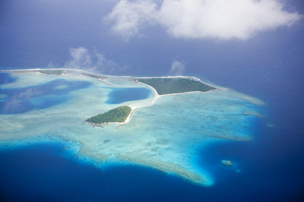 Aerial View of Marshal Islands, Marshall Islands, Ailinglaplap Atoll, Micronesia, Pacific Ocean