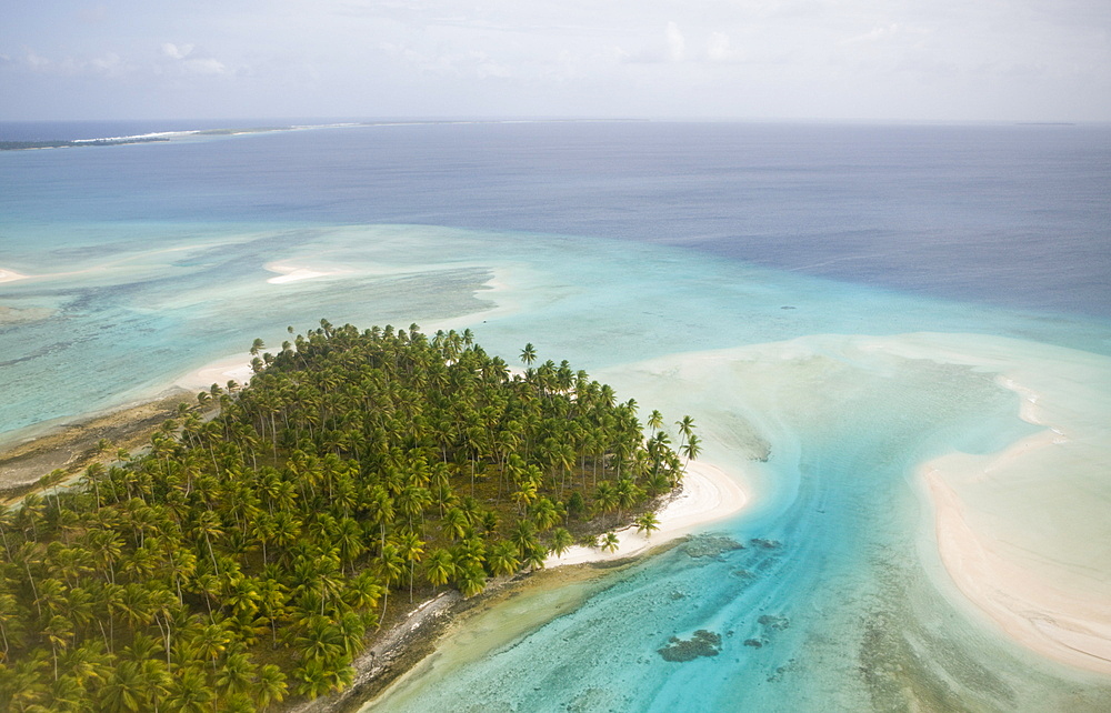 Aerial View of Marshal Islands, Marshall Islands, Ailinglaplap Atoll, Micronesia, Pacific Ocean