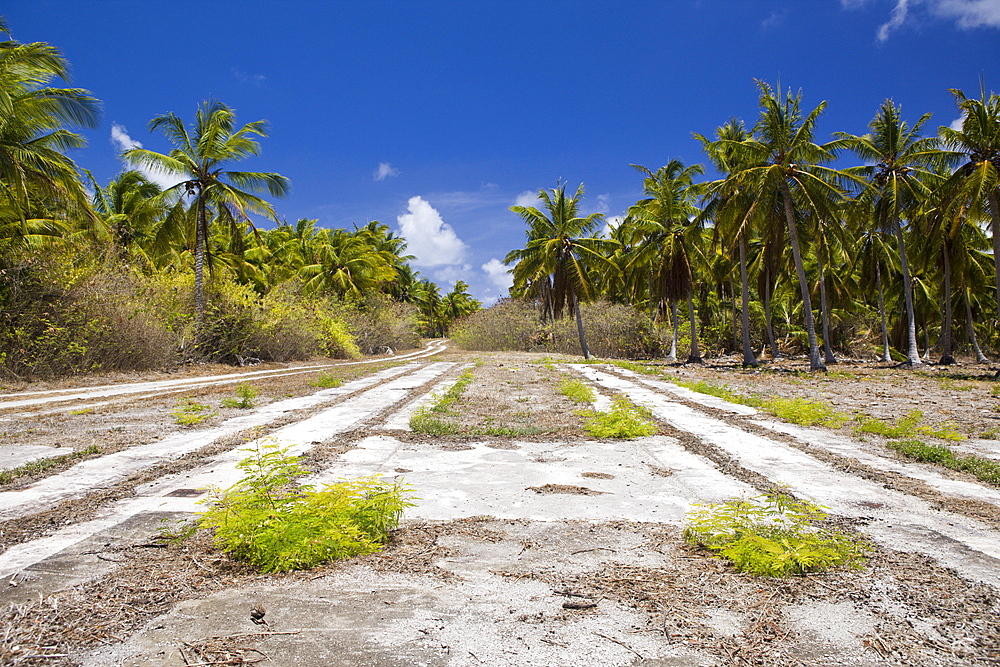 Relics of Tower for Observation of Nuclear Weapons Test, Marshall Islands, Bikini Atoll, Micronesia, Pacific Ocean