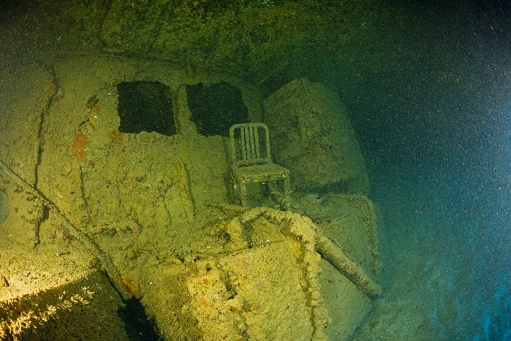 Wreckage of USS Arkansas Battleship, Marshall Islands, Bikini Atoll, Micronesia, Pacific Ocean