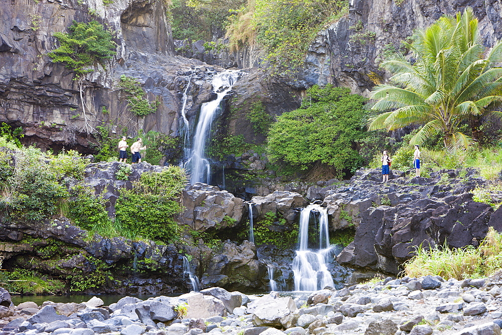Waterfall of Oheo Pools, Maui, Hawaii, USA