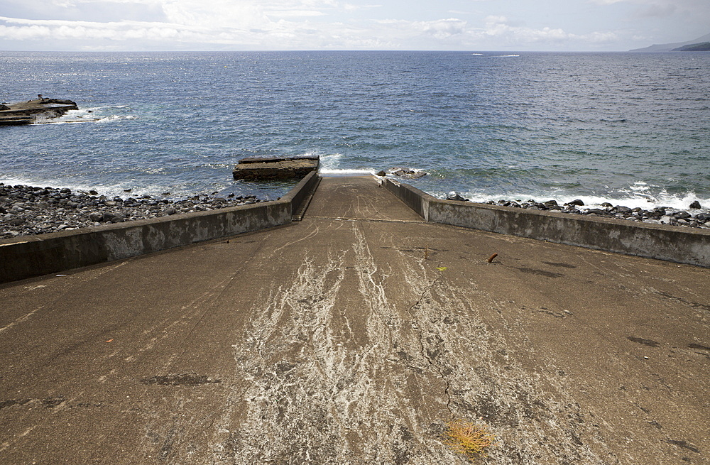 Ramp at Whaling Station in Lajes do Pico, Pico Island, Azores, Portugal