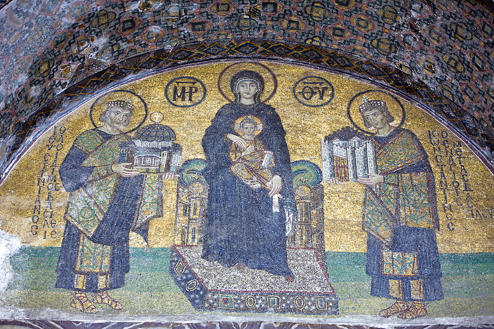 Southwestern Entrance Mosaic of Hagia Sophia, Istanbul, Turkey