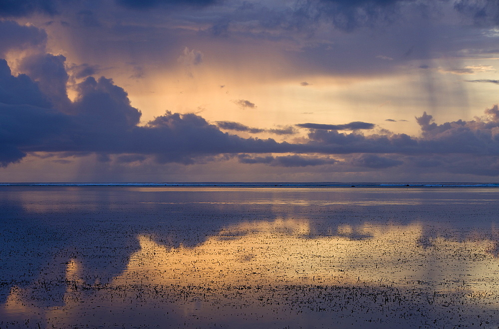 Rain Clouds over Ocean, Peleliu Island, Micronesia, Palau