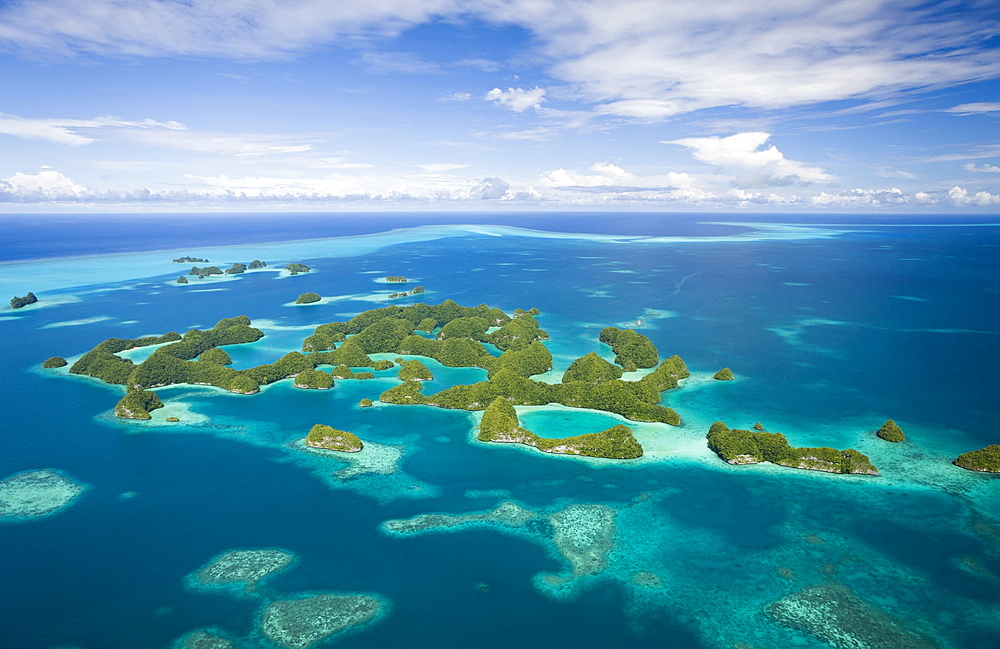 Aerieal View of Seventy Islands, Micronesia, Palau