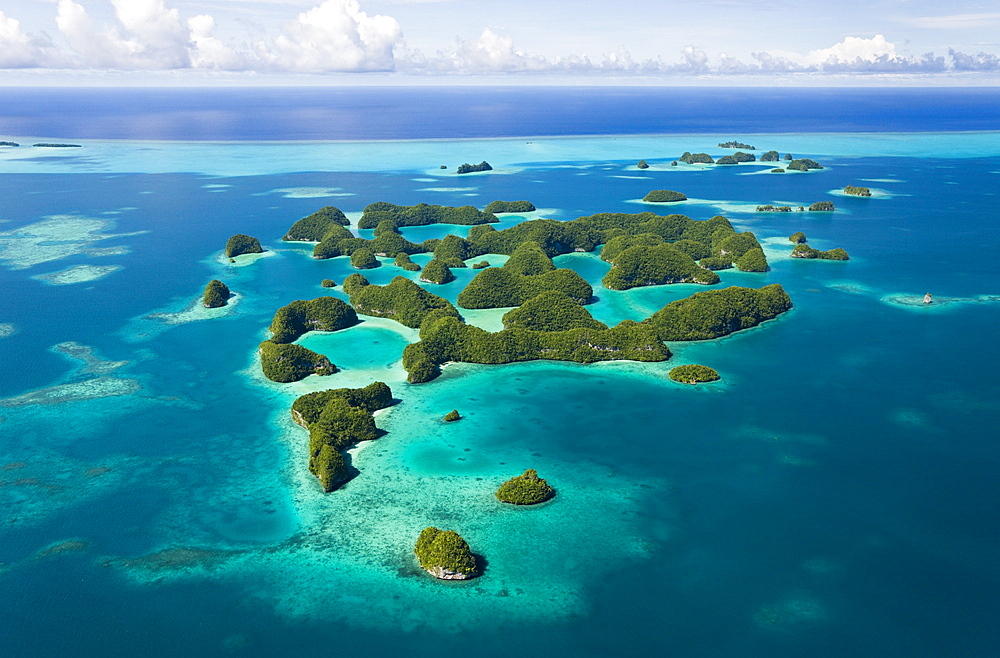 Aerieal View of Seventy Islands, Micronesia, Palau