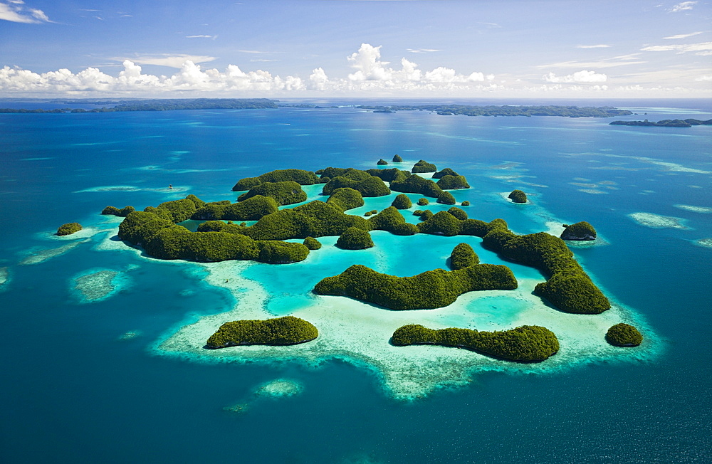 Aerieal View of Seventy Islands, Micronesia, Palau