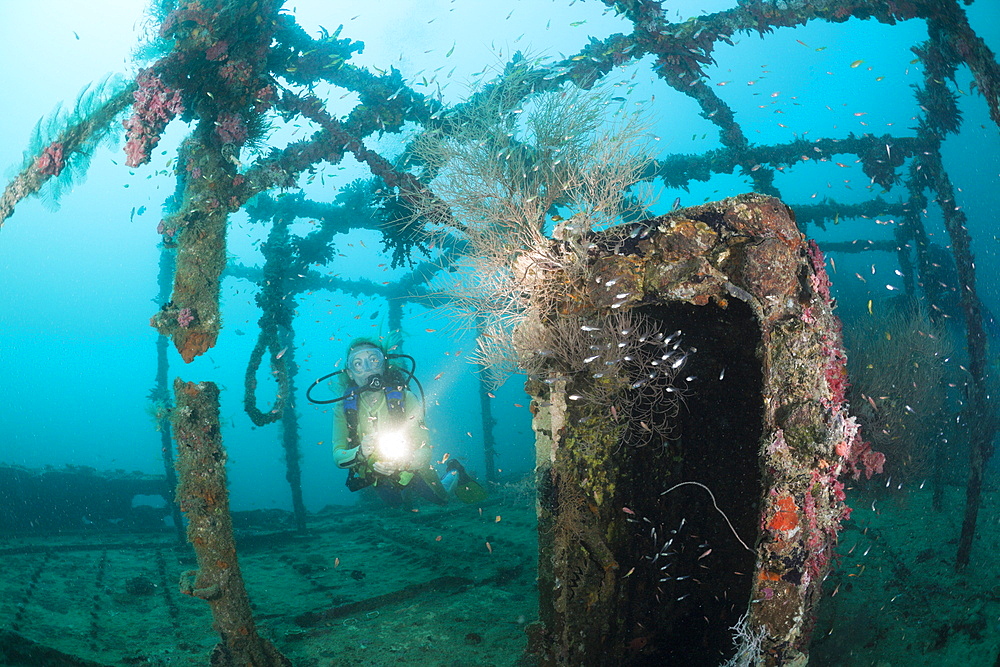 Superstructure of Kuda Giri Wreck, South Male Atoll, Maldives