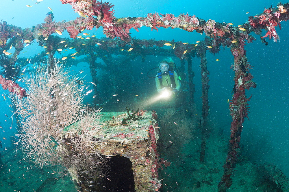 Superstructure of Kuda Giri Wreck, South Male Atoll, Maldives