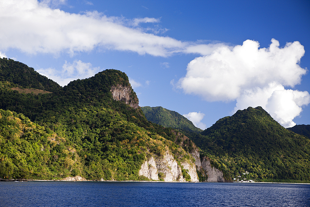 Coast close to Roseau, Caribbean Sea, Dominica