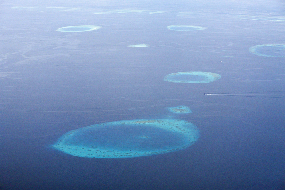 Aerial View of North Male Atoll, Indian Ocean, Maldives