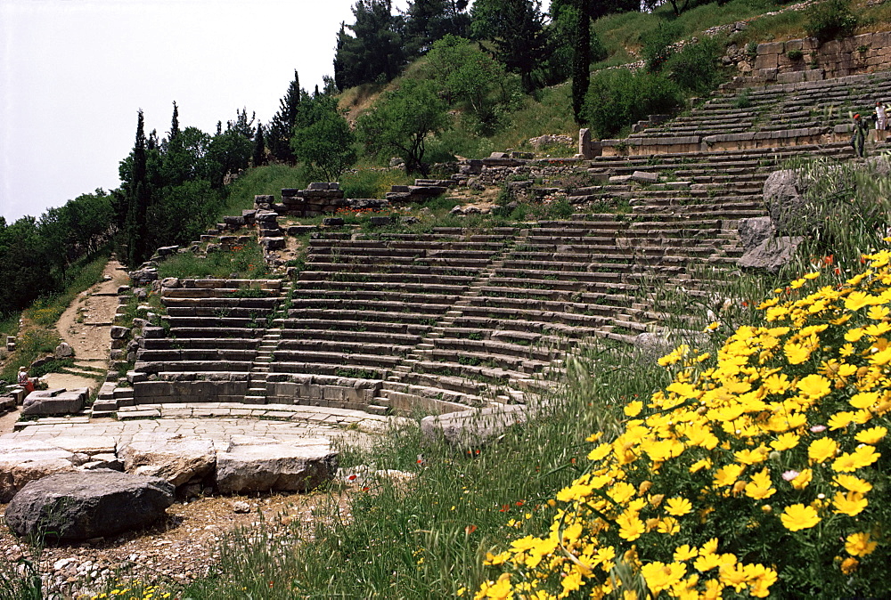 The theatre, Delphi, UNESCO World Heritage Site, Greece, Europe