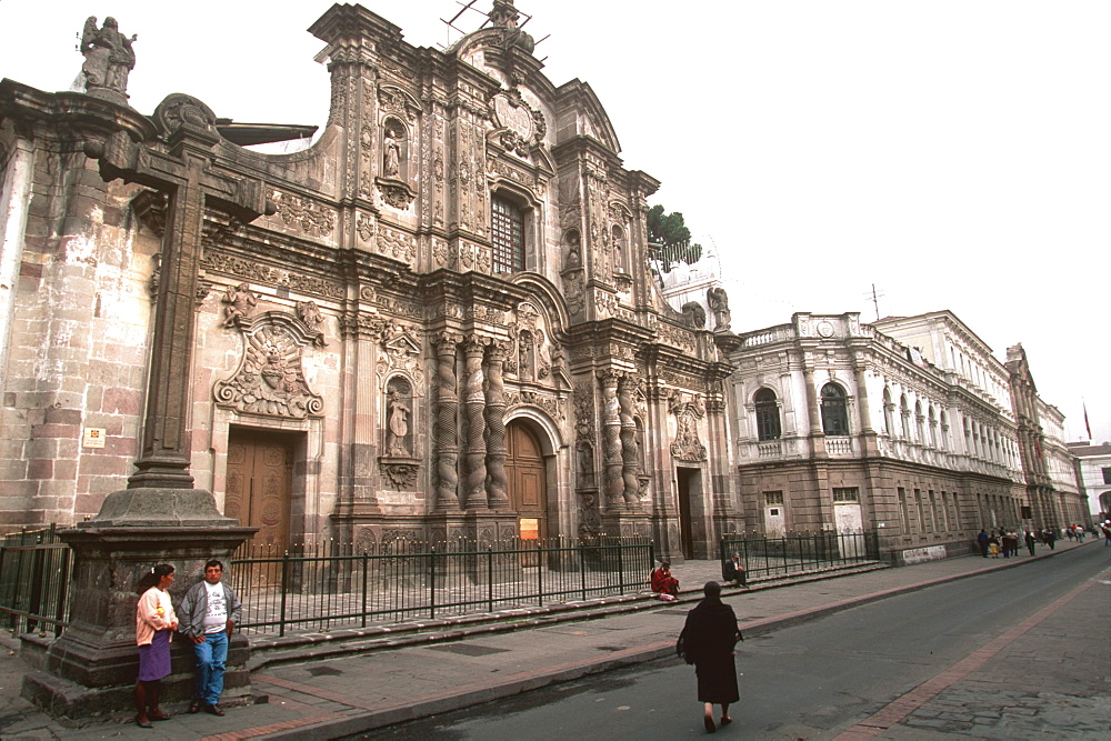 La Compania, Jesuit church, c 1605 to 1768 famous as the most ornate church in Quito, Ecuador