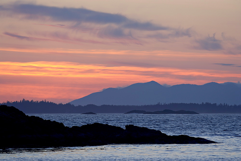 Sunset, Pacific Rim National Park Reserve, British Columbia, Canada, North America