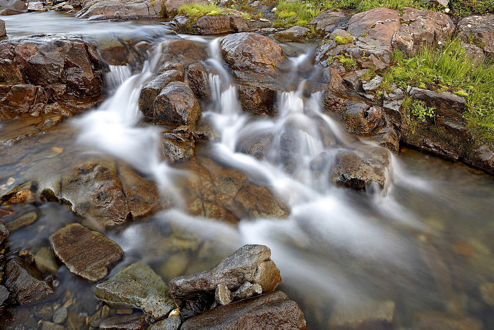 Cascades in Minnie Gulch, San Juan National Forest, Colorado, United States of America, North America