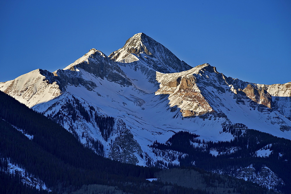 Wilson Peak in the winter, Uncompahgre National Forest, Colorado, United States of America, North America 