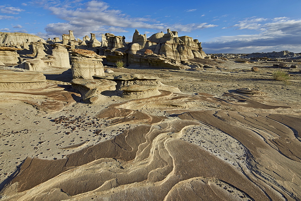 Rock layers in the badlands, Bisti Wilderness, New Mexico, United States of America, North America