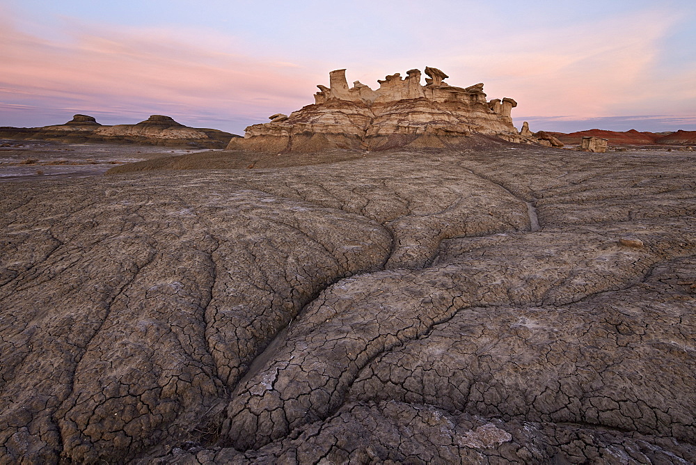 Badlands at dawn, Bisti Wilderness, New Mexico, United States of America, North America