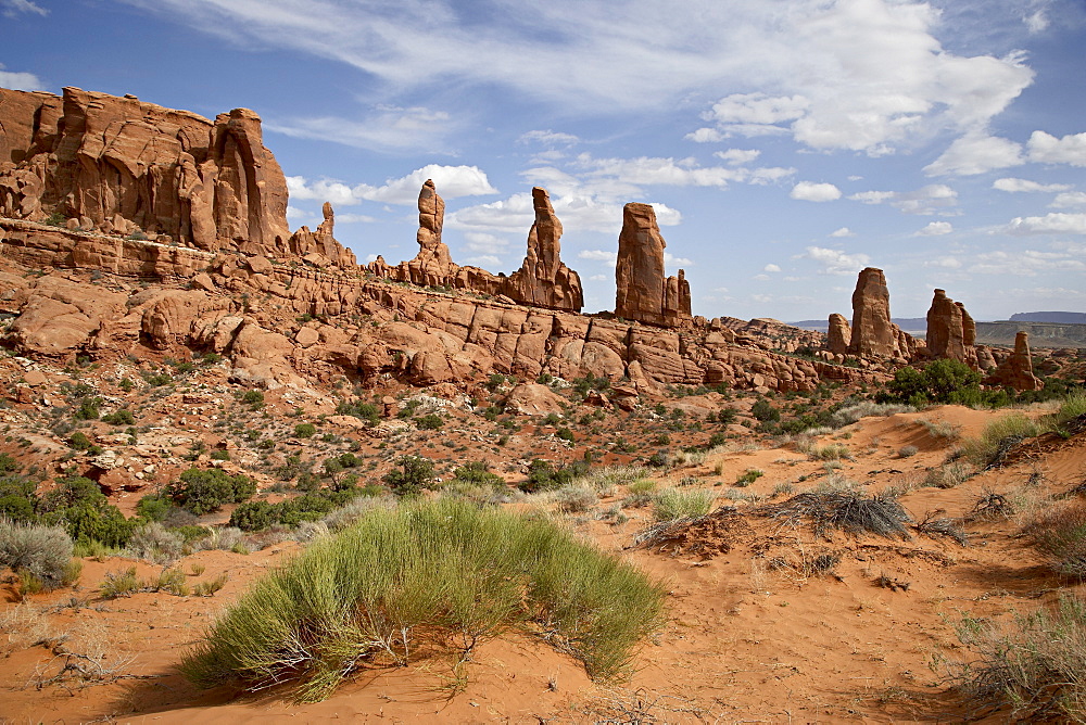 Marching Men formation, Arches National Park, Utah, United States of America, North America