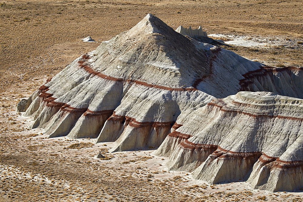 Badlands with red layers, Hopi Reservation, Arizona, United States of America, North America