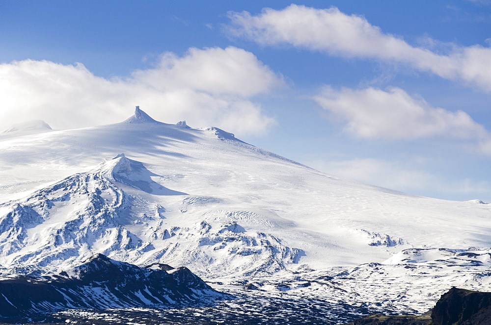 Snaefellsjokull, Snaefellsnes Peninsula, Iceland, Polar Regions 