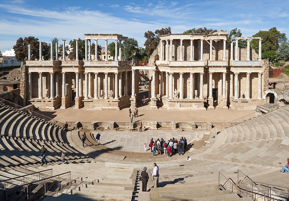 Roman Theater, Merida, UNESCO World Heritage Site, Badajoz, Extremadura, Spain, Europe 