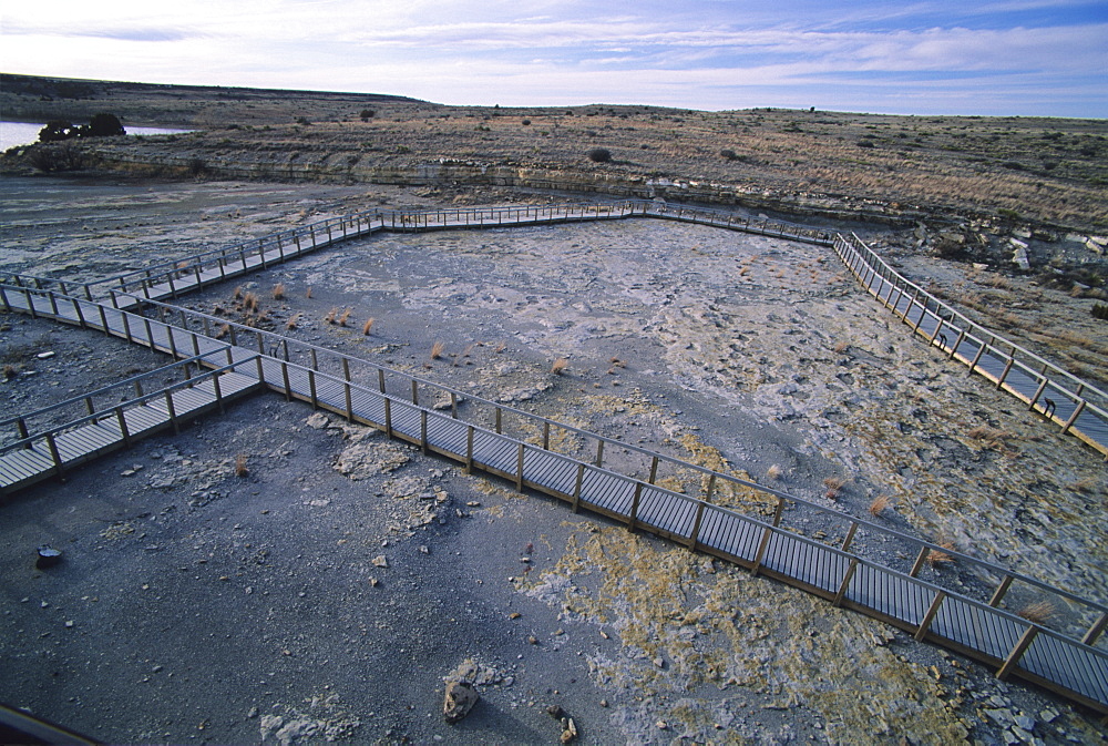 Dinosaur Trackway, Clayton Lake State Park, Clayton, New Mexico, United States of America, North America