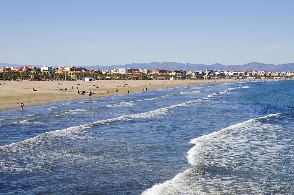 Malvarrosa Beach, Valencia, Spain, Europe