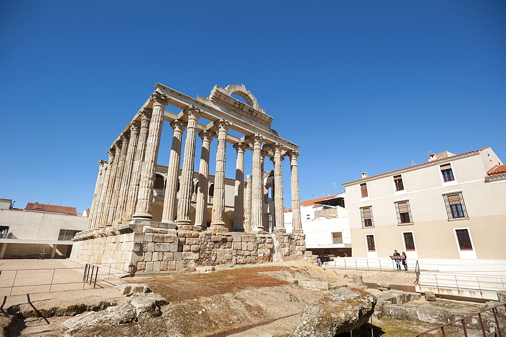 Temple of Diana in Merida, Badajoz, Extremadura, Spain, Europe