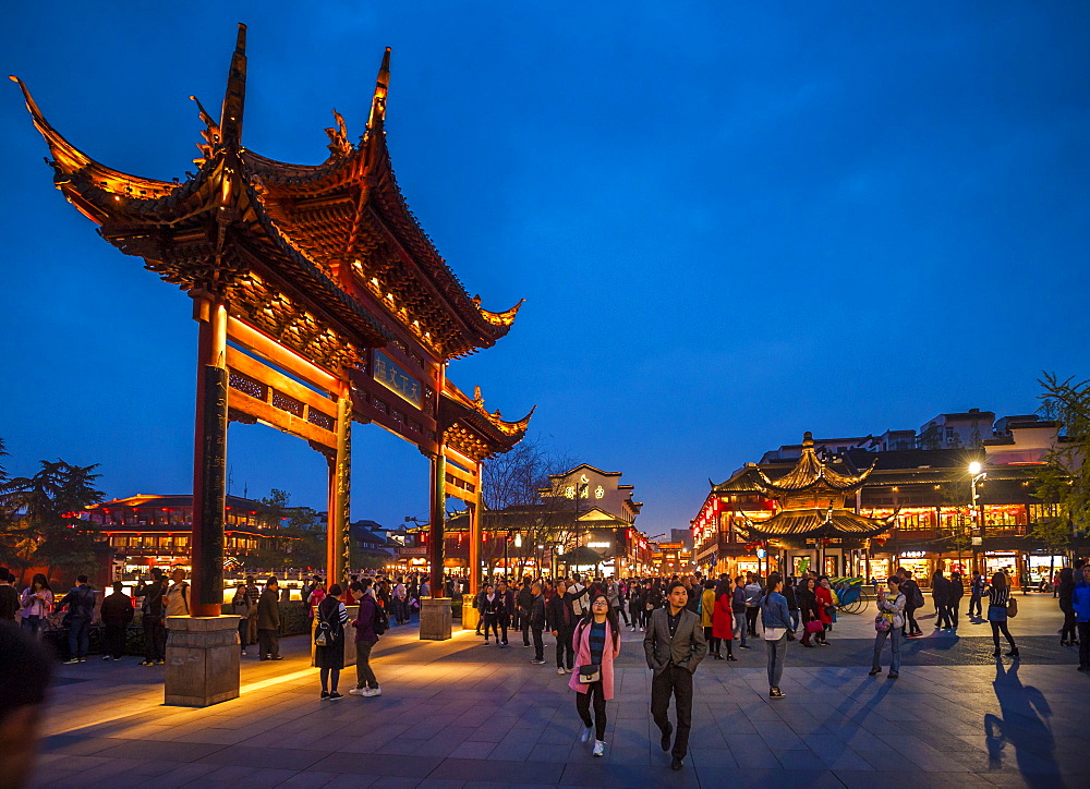 Confucian Temple, Pedestrian Street, Nanjing, Jiangsu province, China, Asia