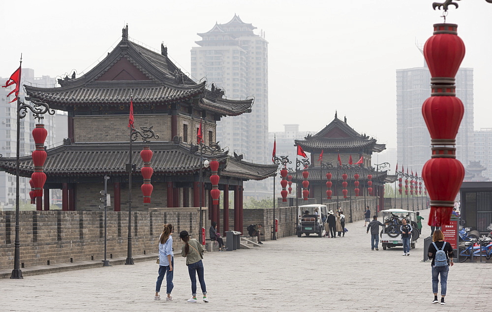 Xi'an City Wall, Shaanxi Province, China, Asia