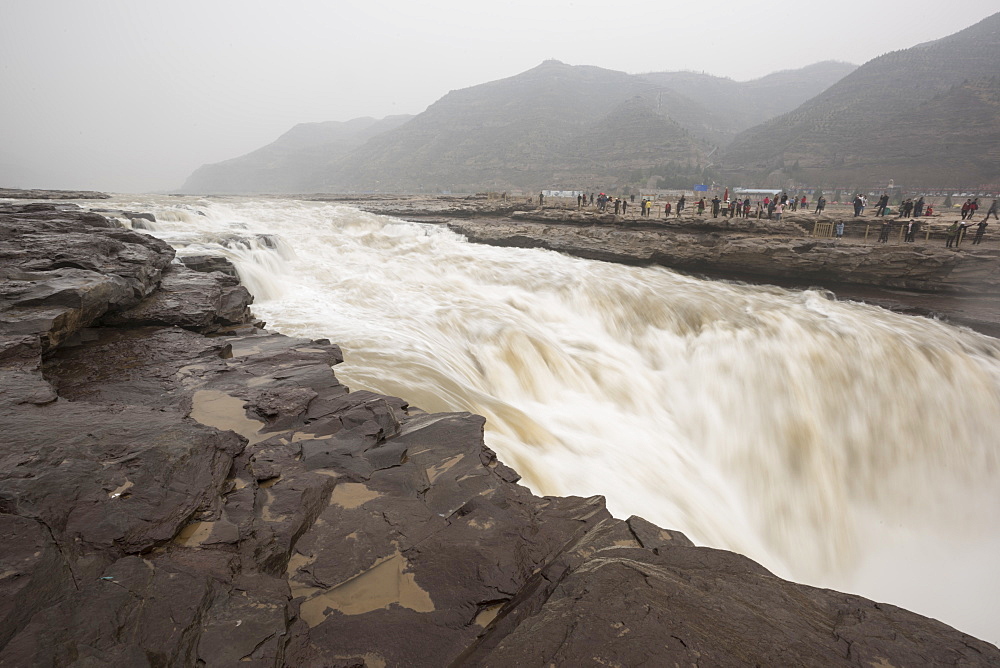 Hukou Waterfall on the Yellow River in Shaanxi Province, China, Asia