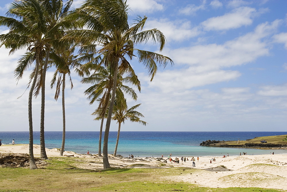 Anakena Beach, Easter Island (Rapa Nui), Chile, South America