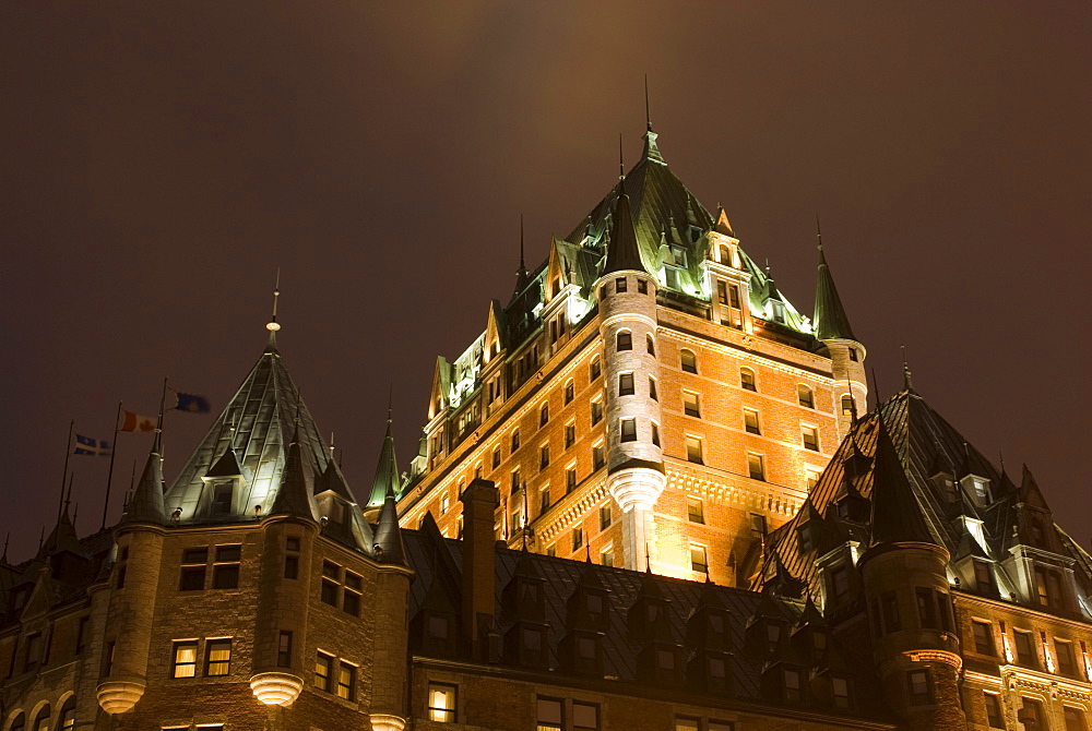 Fairmont le Chateau Frontenac hotel, Quebec City, province of Quebec, Canada, North America