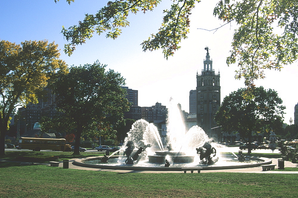 J.C. Nichols Fountain, Country Club Plaza, Kansas City, Missouri, United States of America, North America