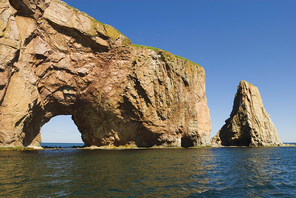 Perce Rock, Gaspe peninsula, province of Quebec, Canada, North America