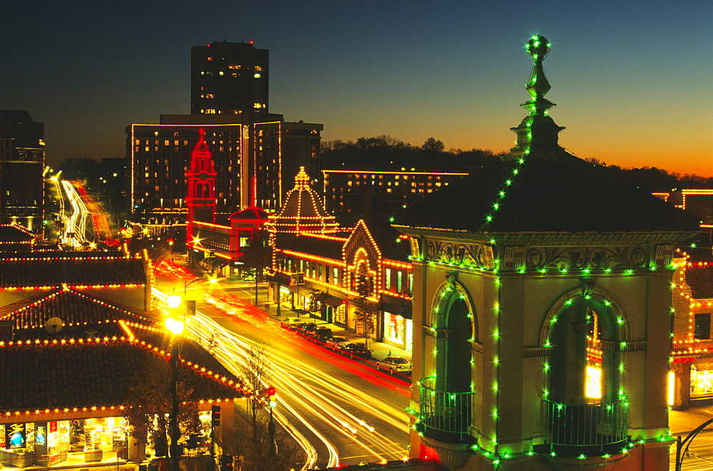 Holiday lights, Country Club Plaza, Kansas City, Missouri, United States of America, North America