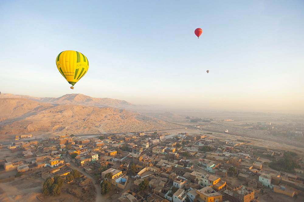 Balloons near Valley of the Kings, Luxor, Egypt, North Africa, Africa