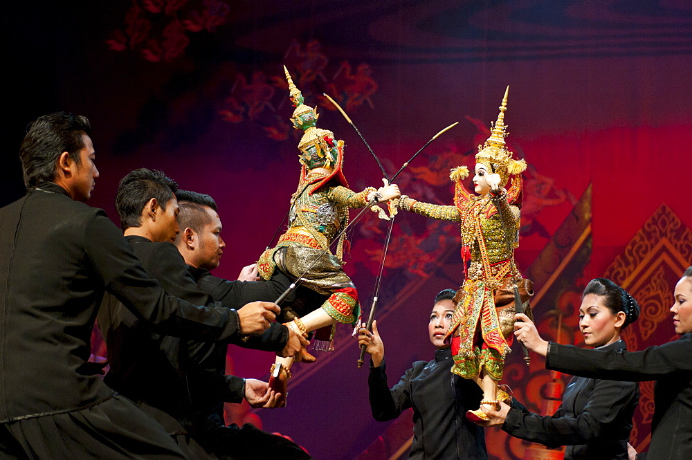 Puppet show, Aksra Theater, Bangkok, Thailand, Southeast Asia, Asia