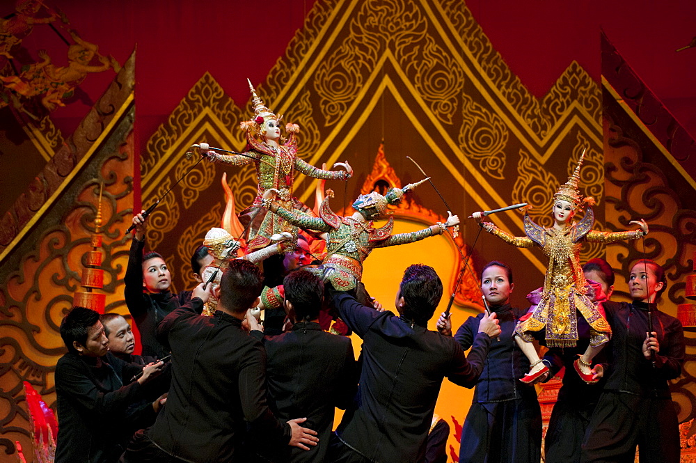 Puppet show, Aksra Theater, Bangkok, Thailand, Southeast Asia, Asia