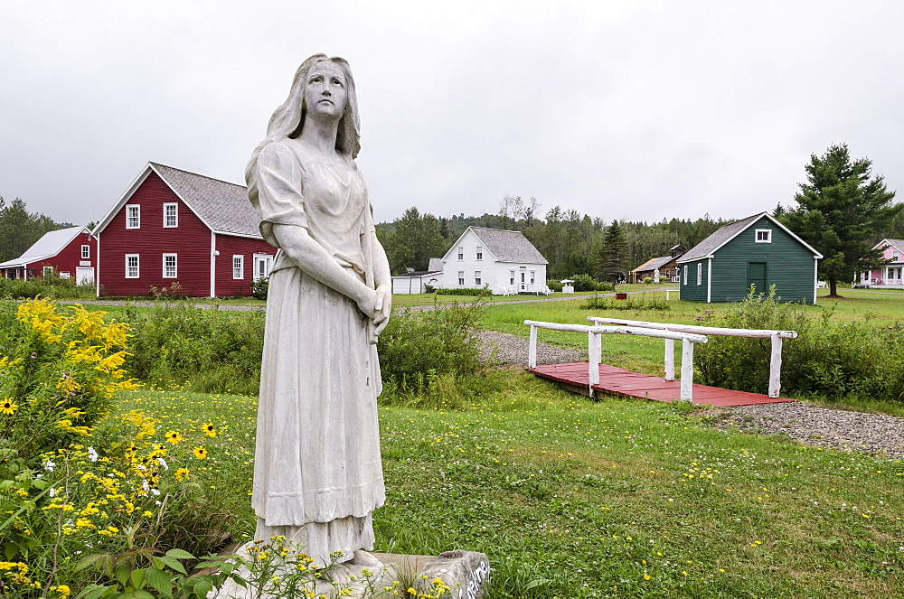 Evangeline statue, Acadian Village, Van Buren, Maine, United States of America, North America