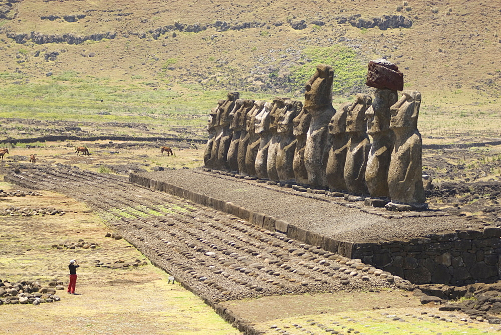 Ahu Tongariki, Easter Island (Rapa Nui), UNESCO World Heritage Site, Chile, South America