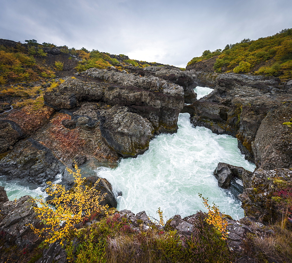 Barnafoss, Springs and Children's Falls, Iceland, Polar Regions 