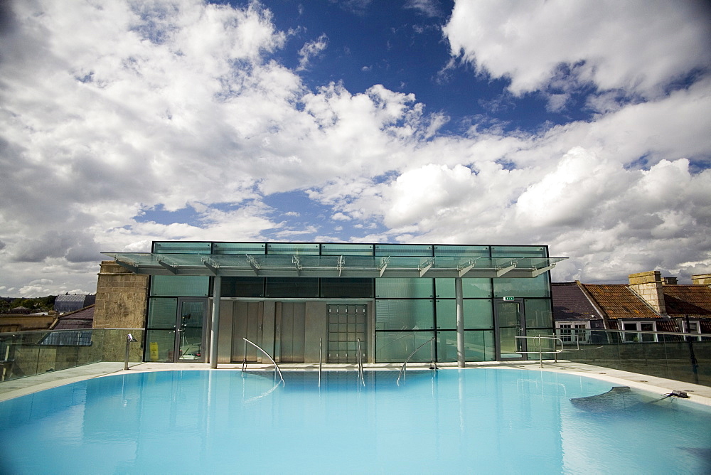 Roof Top Pool in New Royal Bath, Thermae Bath Spa, Bath, Avon, England, United Kingdom, Europe