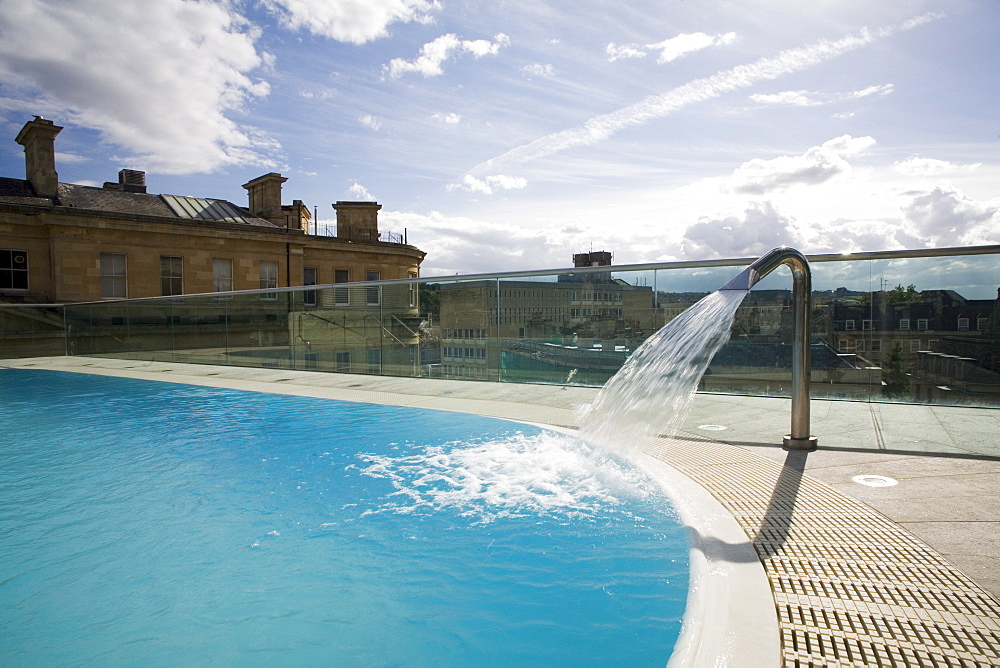 Roof Top Pool in New Royal Bath, Thermae Bath Spa, Bath, Avon, England, United Kingdom, Europe