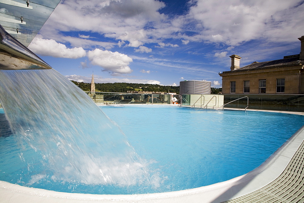 Roof Top Pool in New Royal Bath, Thermae Bath Spa, Bath, Avon, England, United Kingdom, Europe